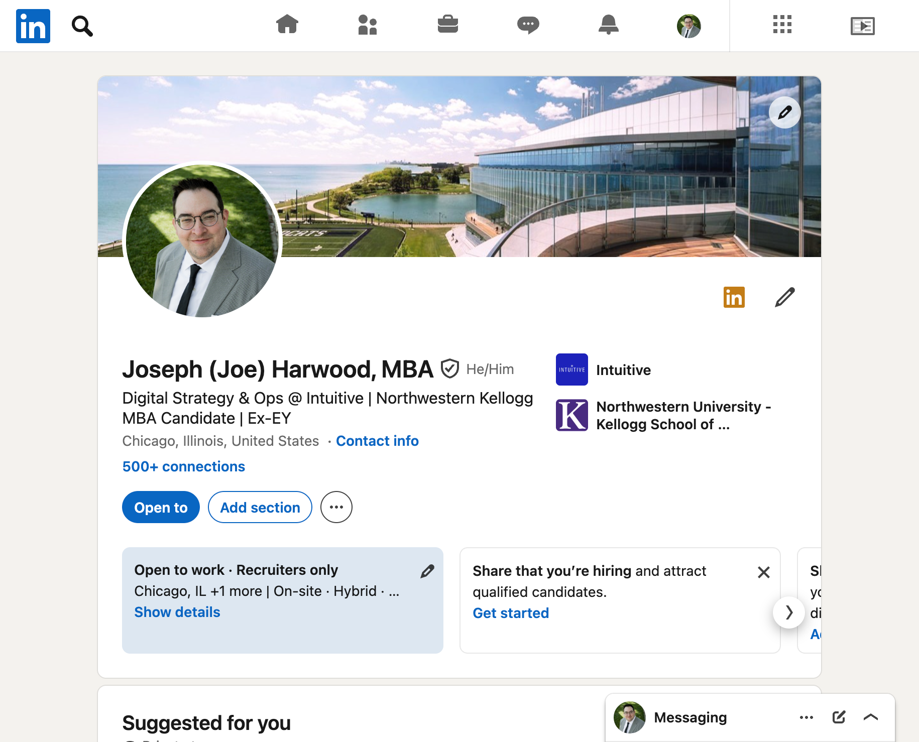 Joseph Harwood's LinkedIn profile